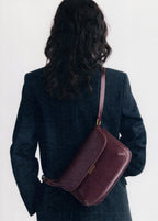 Crossbody Bag With Flap Burgundy