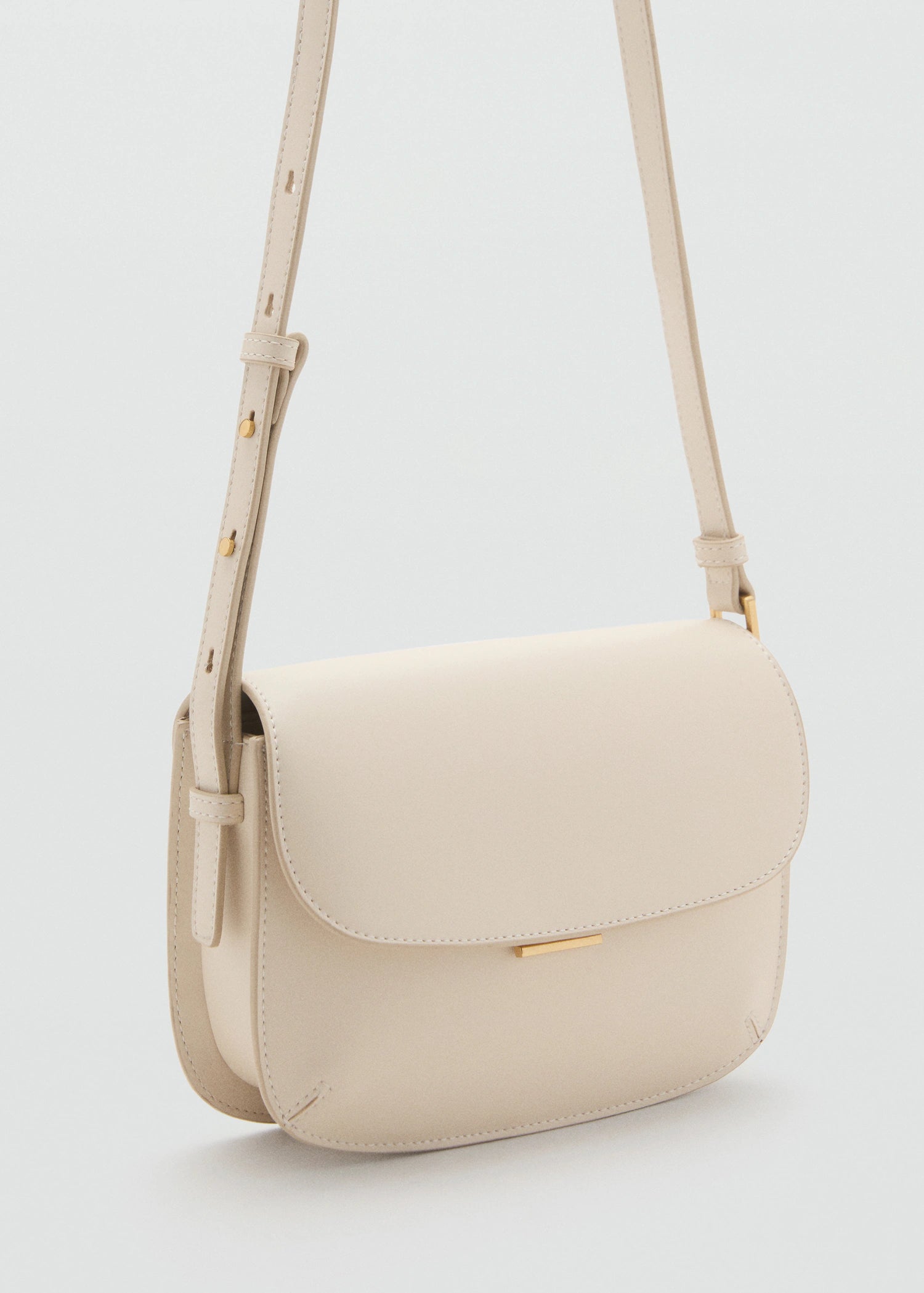 Crossbody Bag With Flap Off White