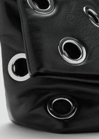 Crossbody Bag With Eyelets Black