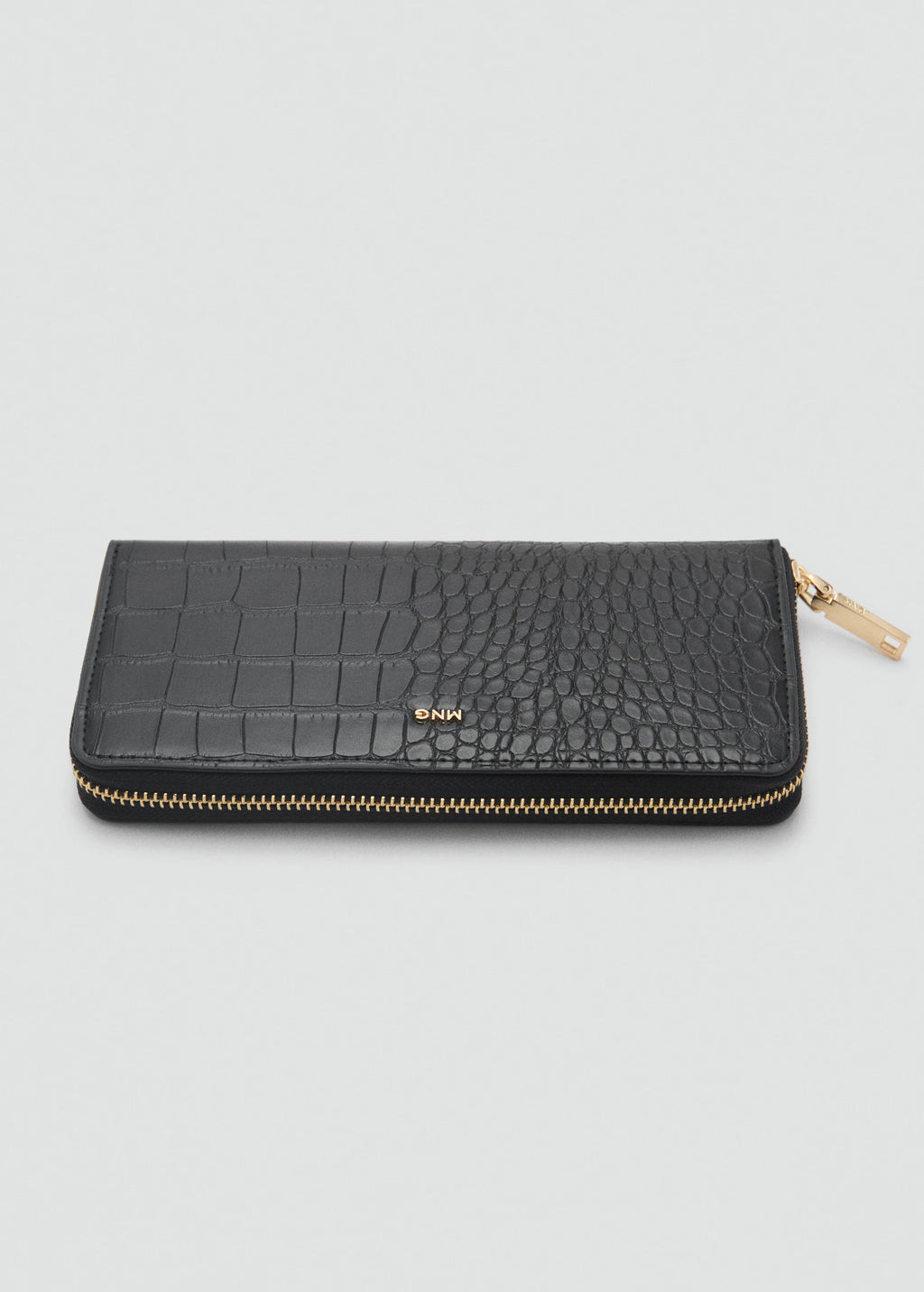 Croc Effect Wallet Black