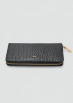 Croc Effect Wallet Black