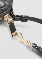 Croc Effect Keyring Purse Grey