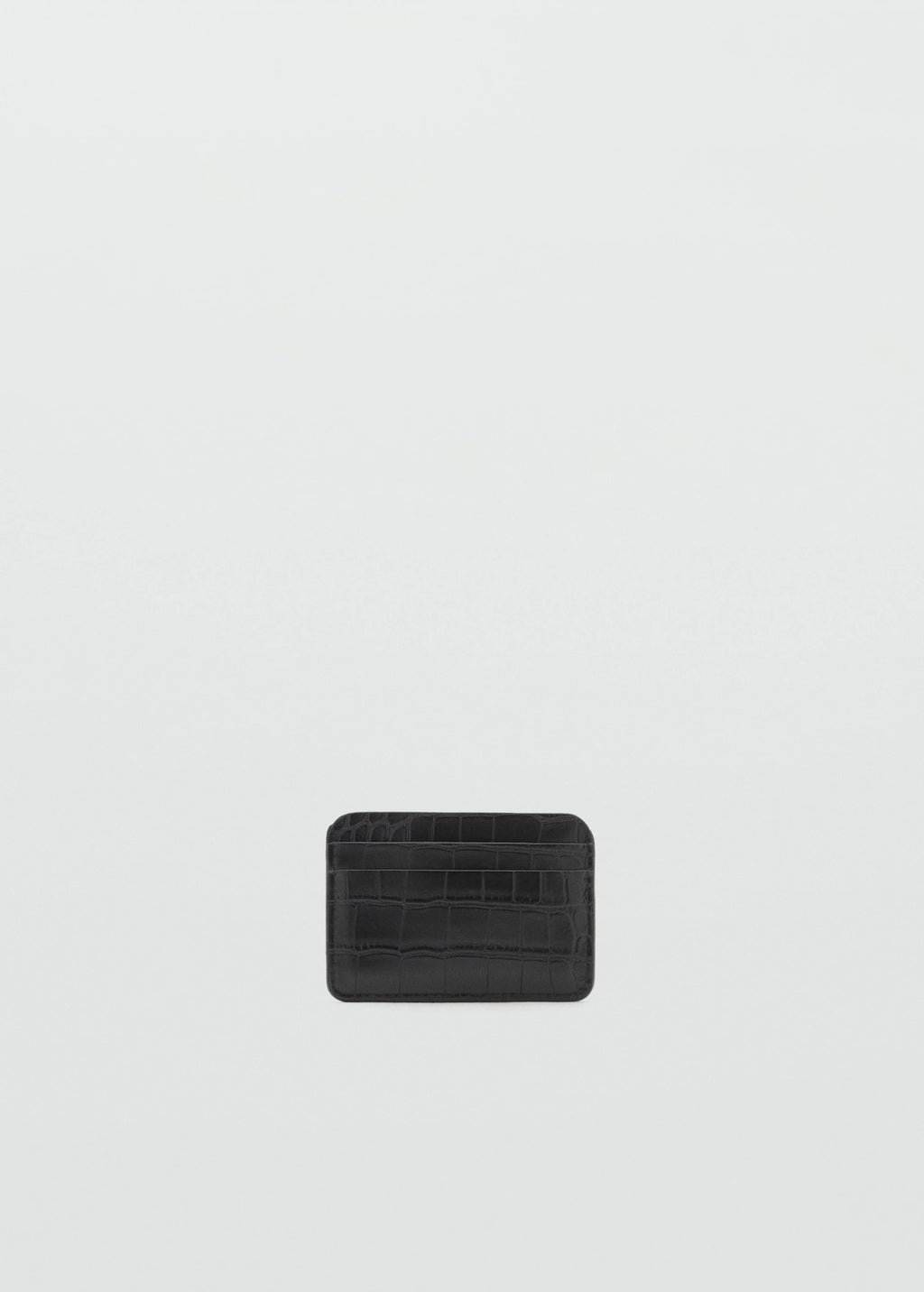 Croc Effect Cardholder Black