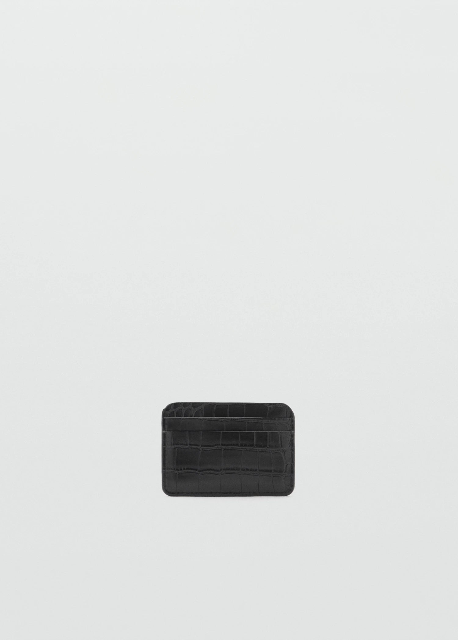 Croc Effect Cardholder Black