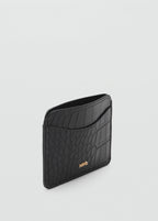Croc Effect Cardholder Black
