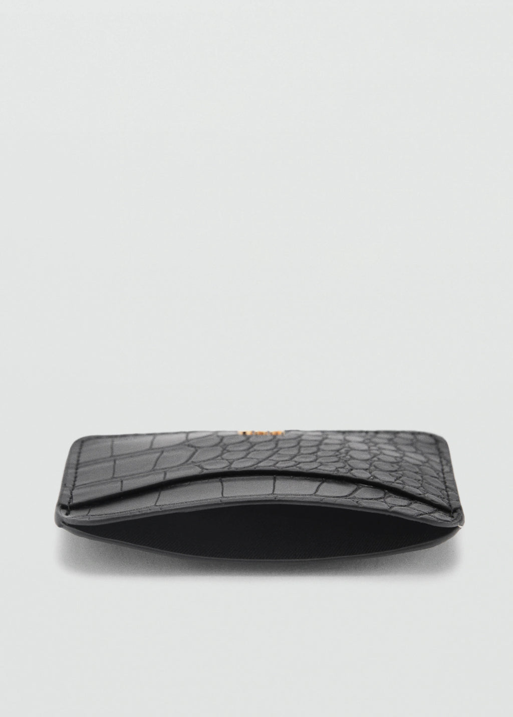 Croc Effect Cardholder Black