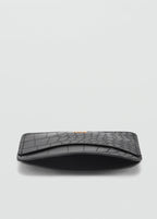 Croc Effect Cardholder Black
