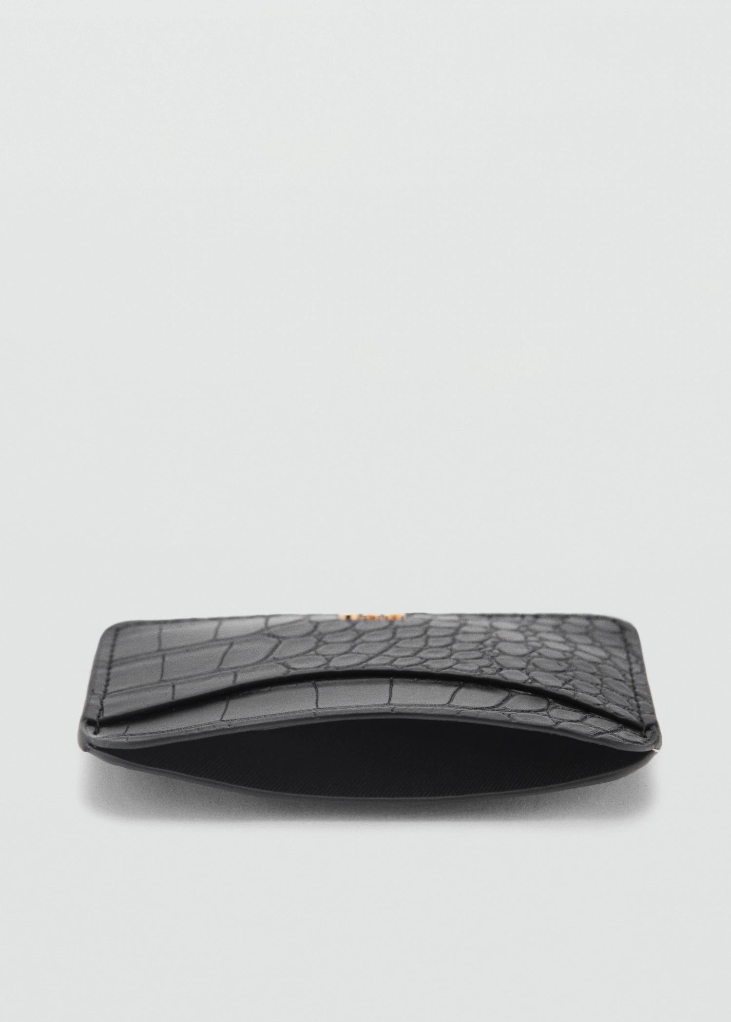 Croc Effect Cardholder Black