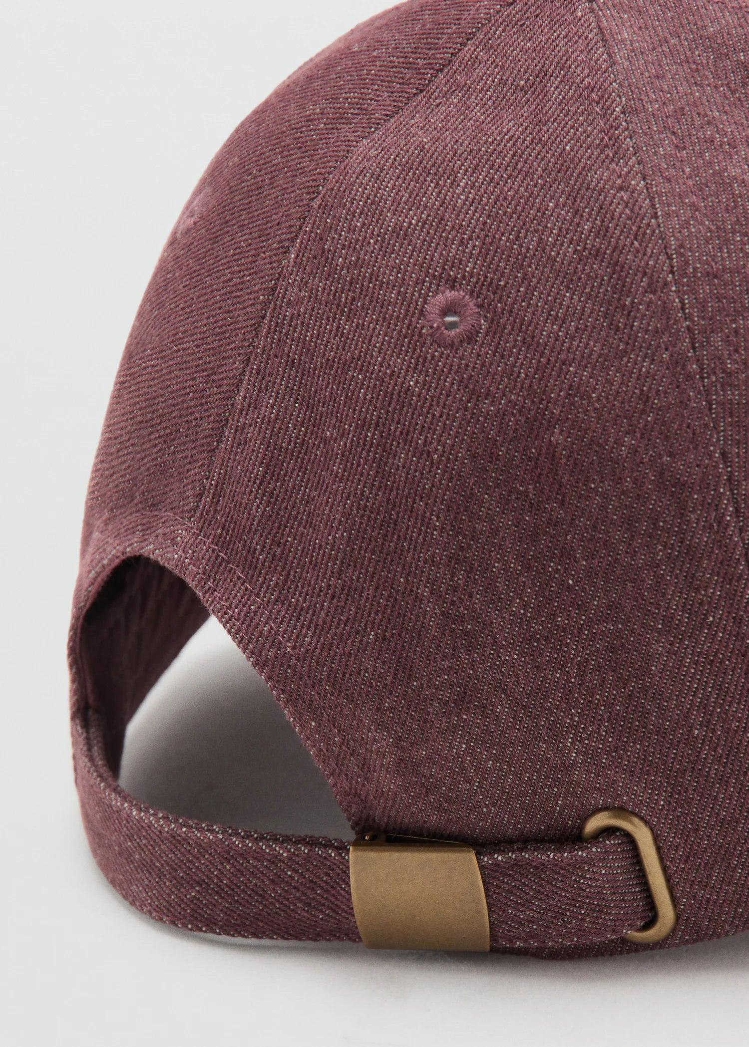 Cotton Cap With Embroidered Slogan Maroon