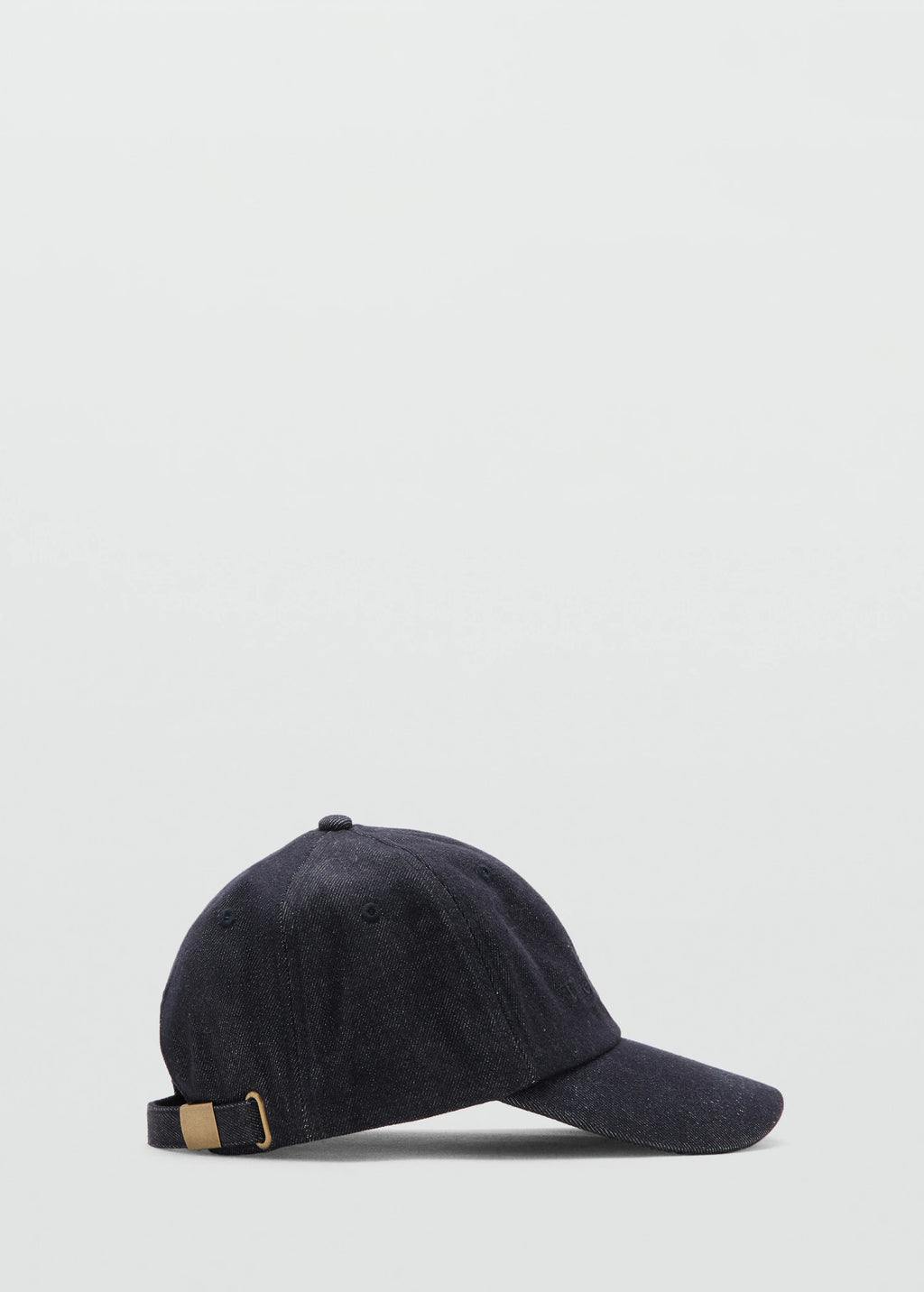 Cotton Cap With Embroidered Slogan Dark Blue