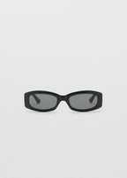 Contrasting Rectangular Frame Sunglasses Black