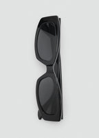 Contrasting Rectangular Frame Sunglasses Black