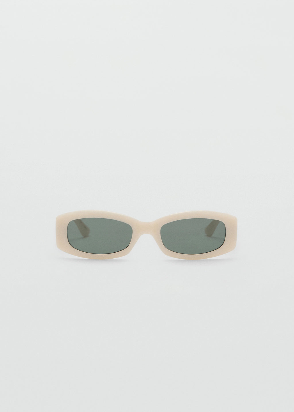 Contrasting Rectangular Frame Sunglasses White