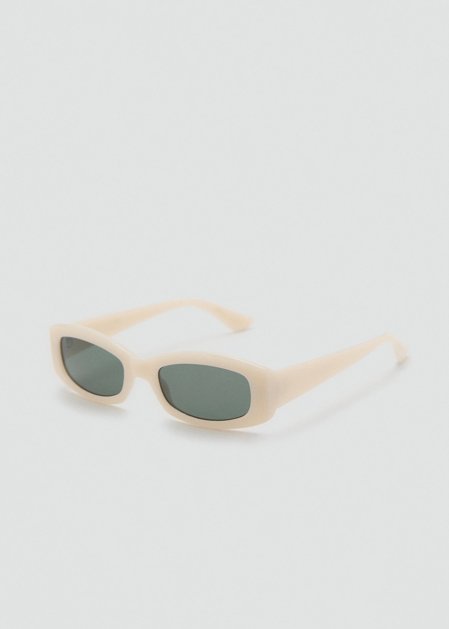 Contrasting Rectangular Frame Sunglasses White