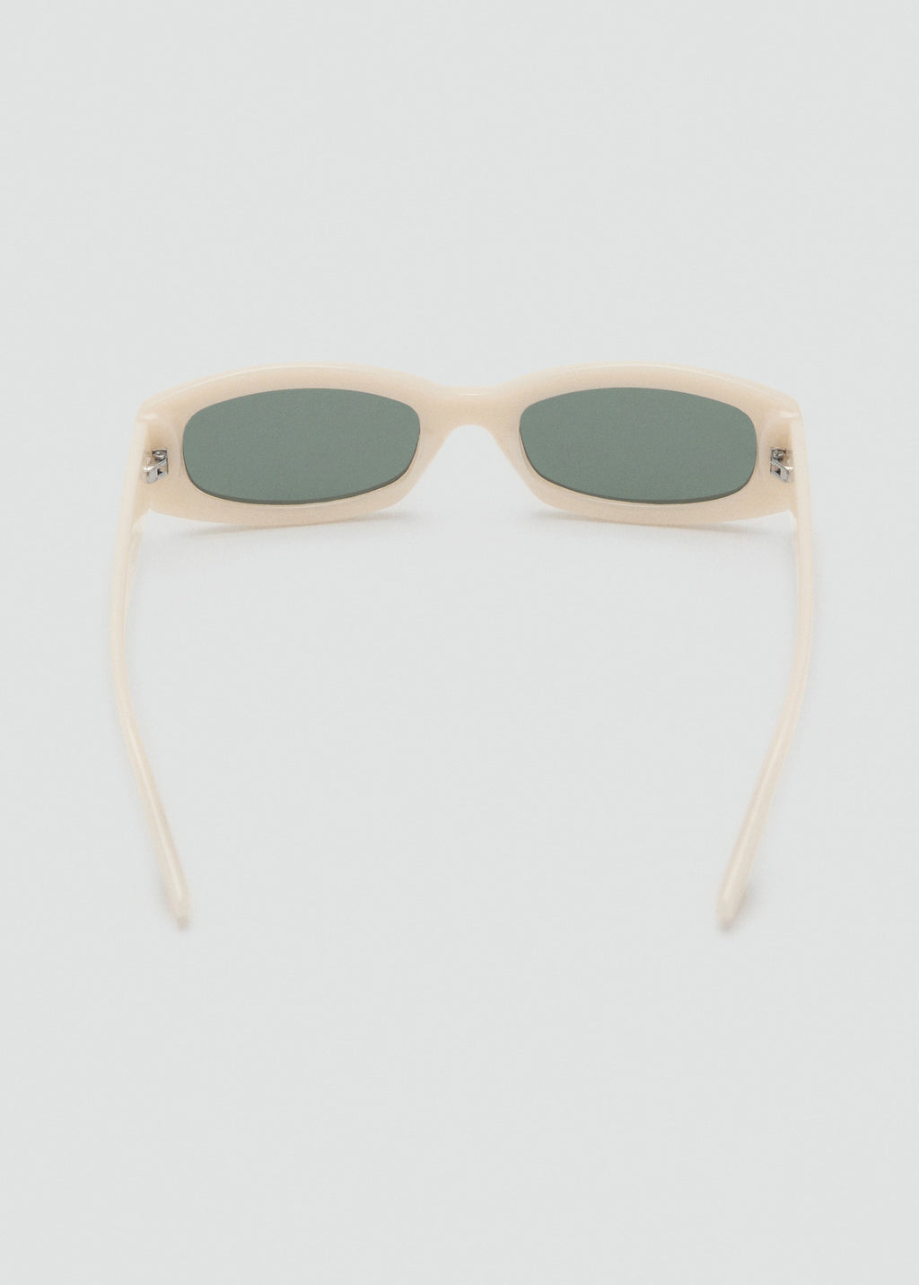 Contrasting Rectangular Frame Sunglasses White