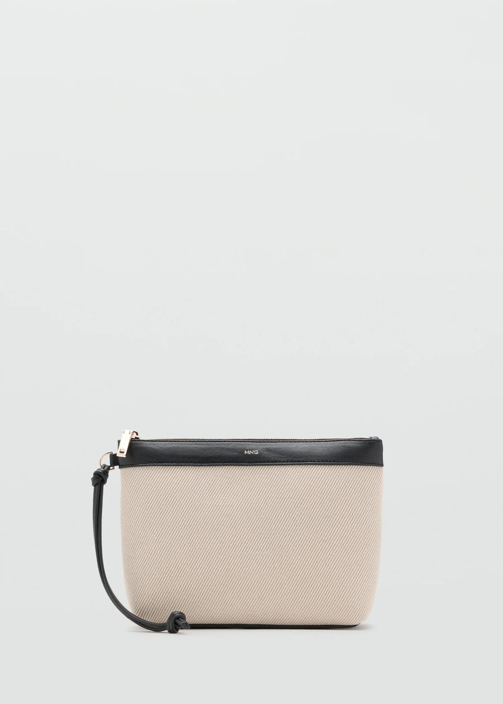 Contrast Canvas Toiletry Bag Off White