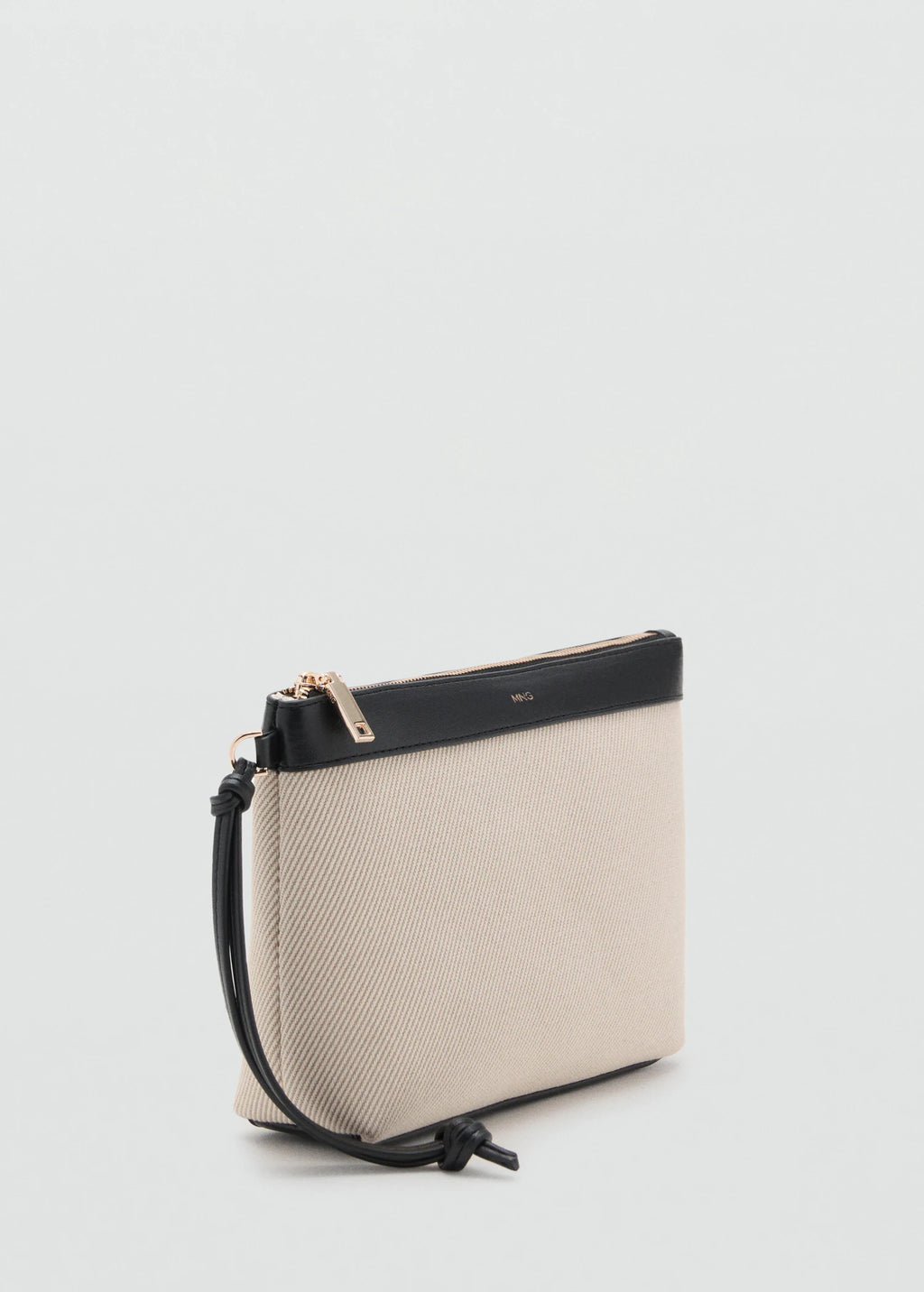 Contrast Canvas Toiletry Bag Off White