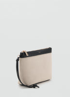 Contrast Canvas Toiletry Bag Off White