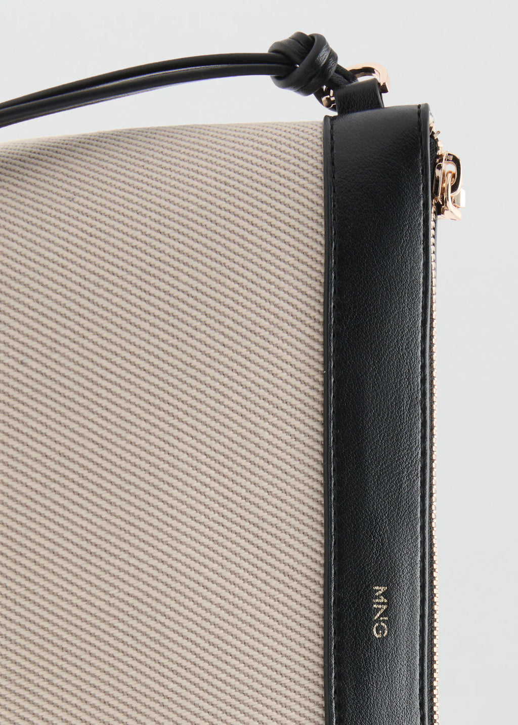 Contrast Canvas Toiletry Bag Off White