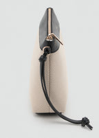 Contrast Canvas Toiletry Bag Off White