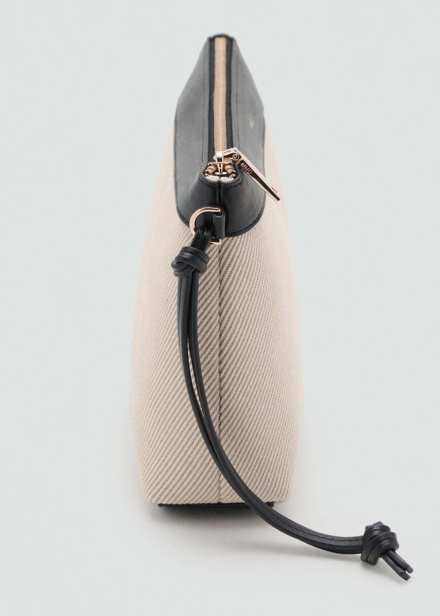 Contrast Canvas Toiletry Bag Off White