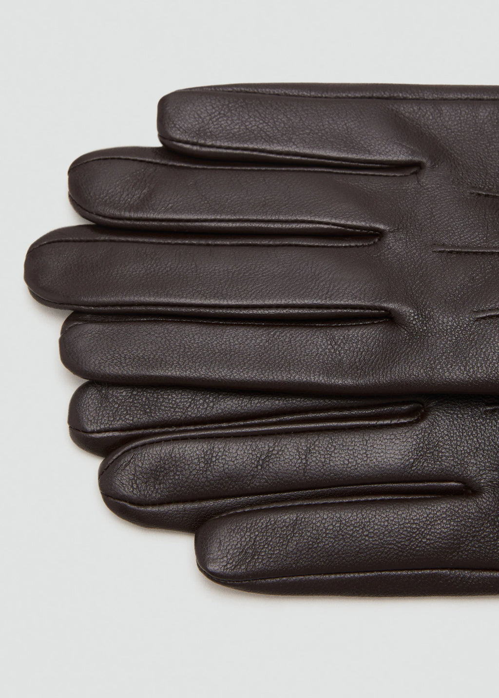 Combined Leather Glove Chocolate