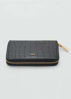 Coco Leather Effect Wallet Black