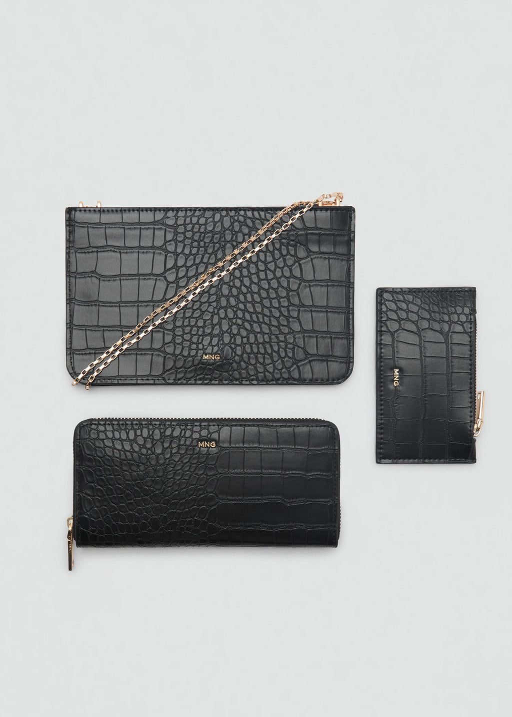 Coco Leather Effect Wallet Black