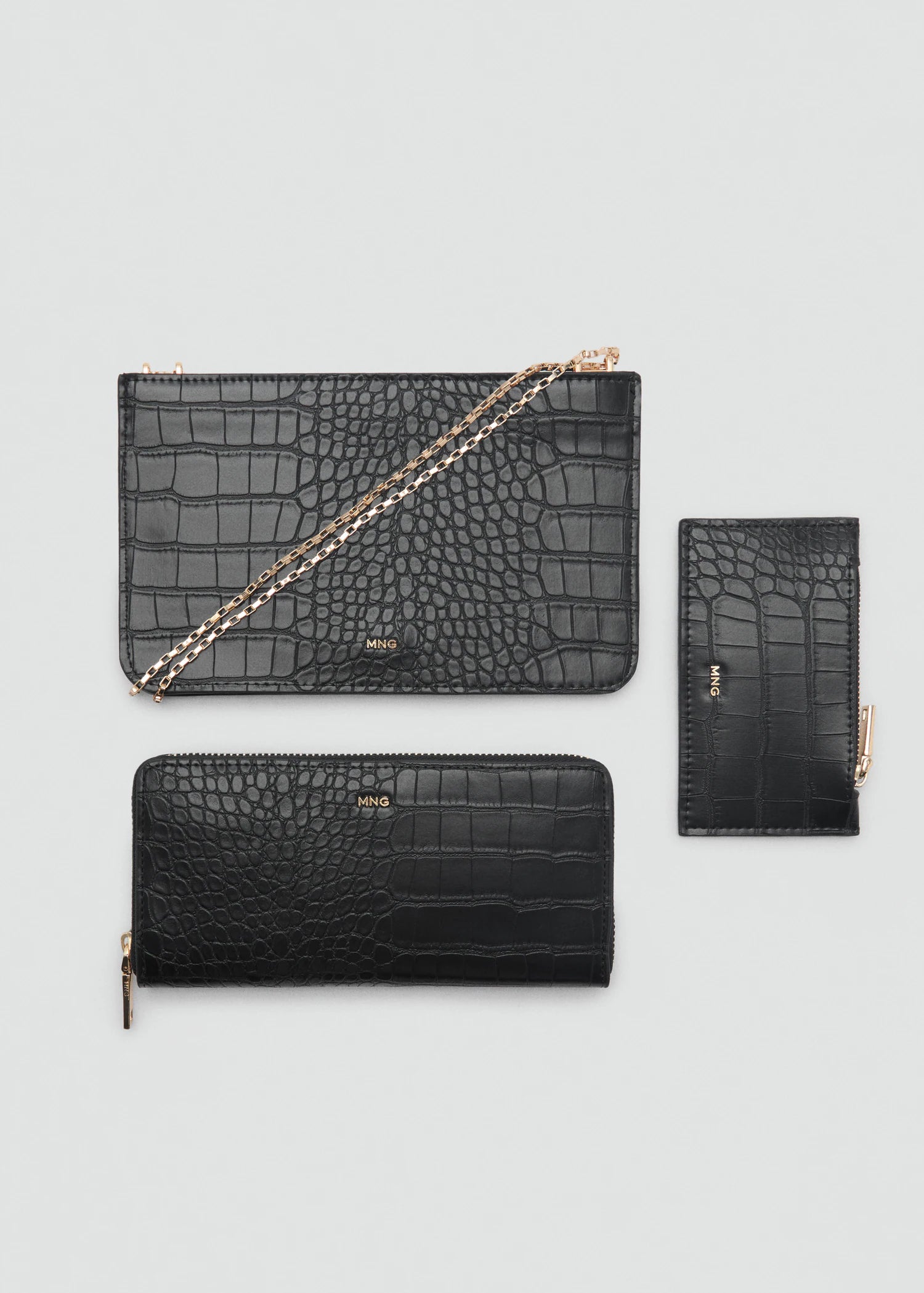 Coco Leather Effect Wallet Black