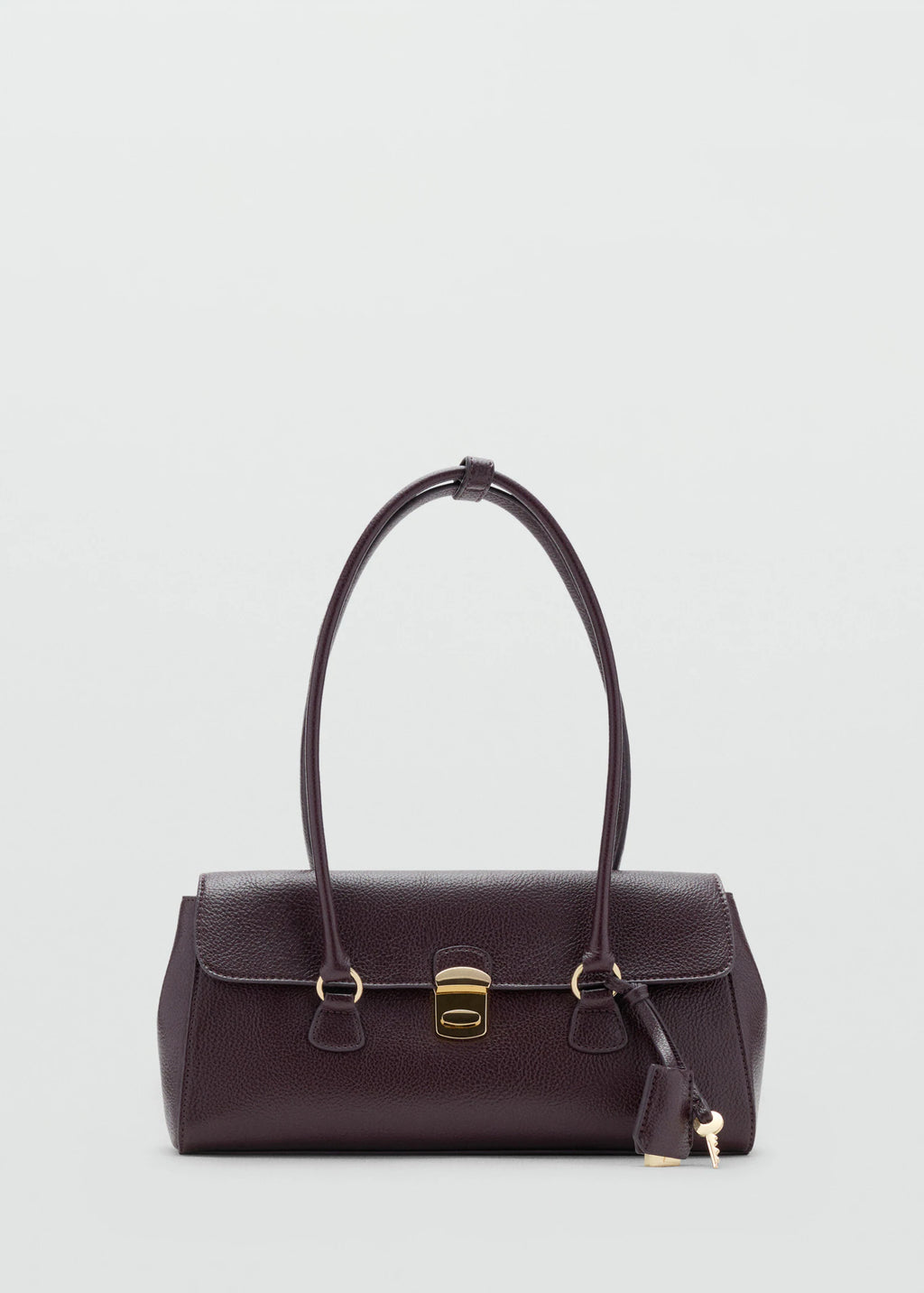 City Shoulder Bag With Flap Burgundy