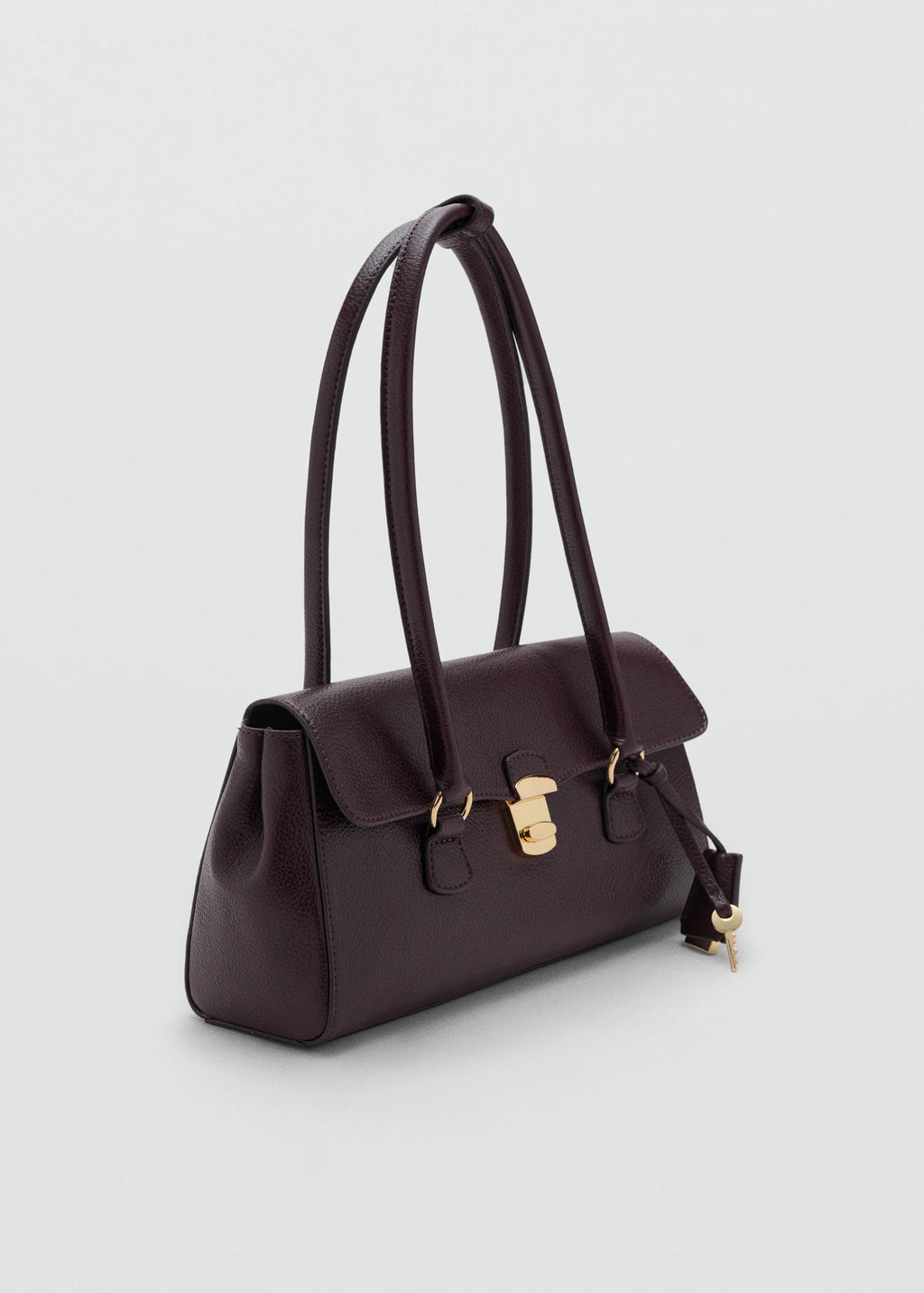 City Shoulder Bag With Flap Burgundy