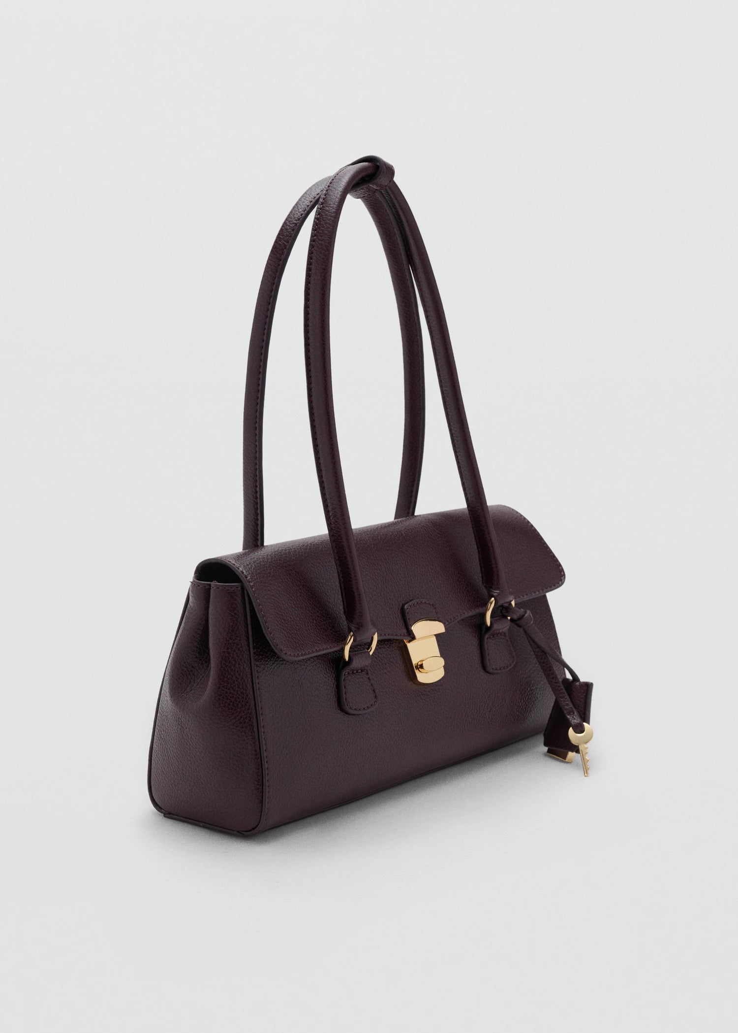 City Shoulder Bag With Flap Burgundy