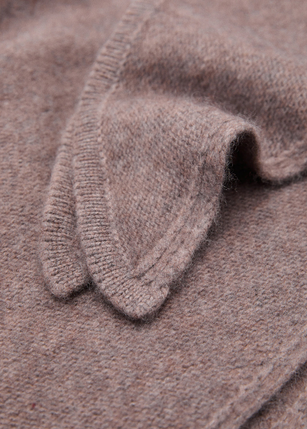 Cashmere Blend Knitted Shawl Medium Brown