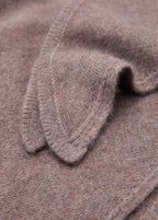 Cashmere Blend Knitted Shawl Medium Brown