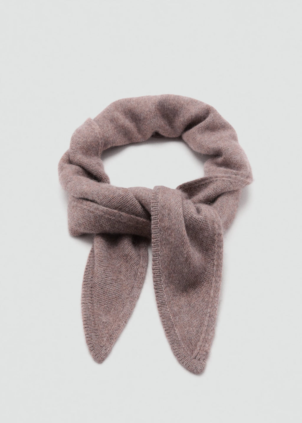 Cashmere Blend Knitted Shawl Medium Brown