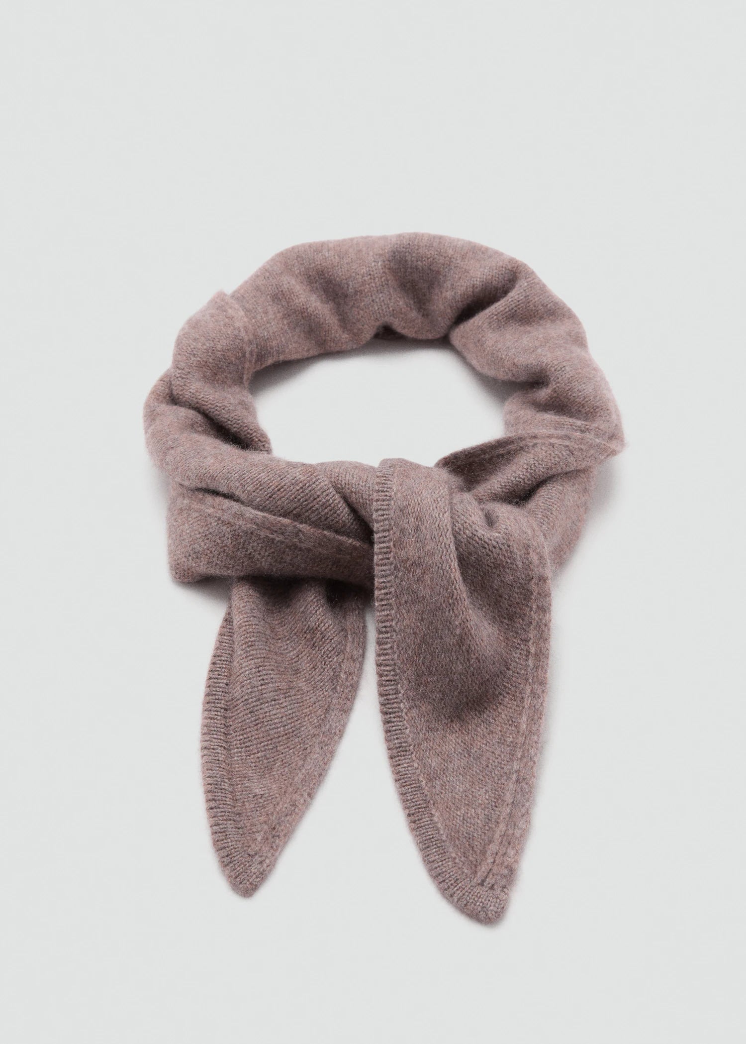 Cashmere Blend Knitted Shawl Medium Brown