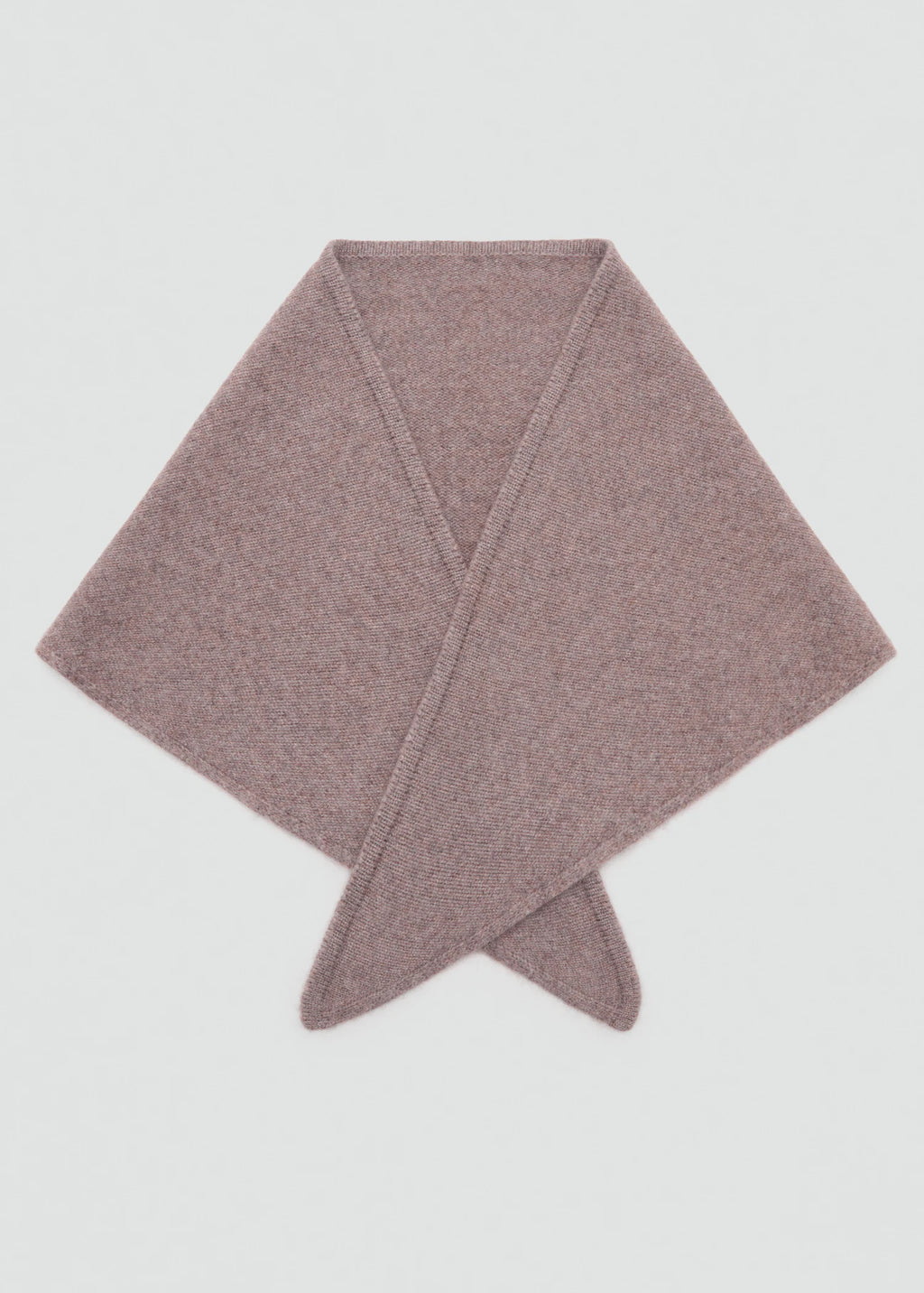 Cashmere Blend Knitted Shawl Medium Brown