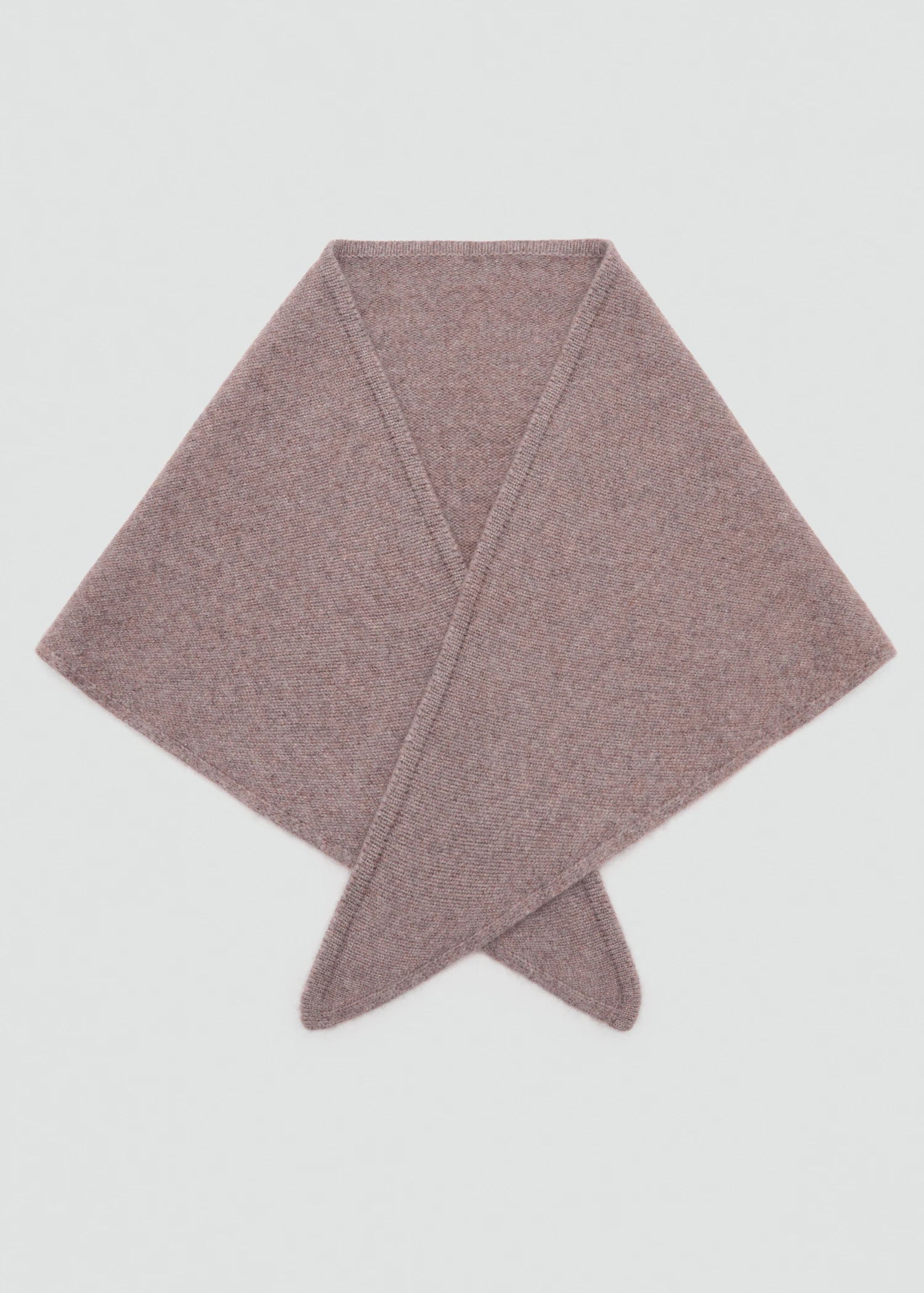 Cashmere Blend Knitted Shawl Medium Brown