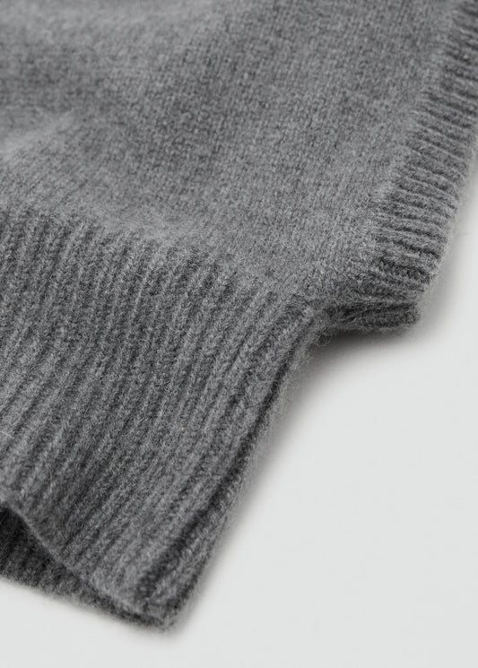 Cashmere Wool Blend Balaclava Dark Heather Grey