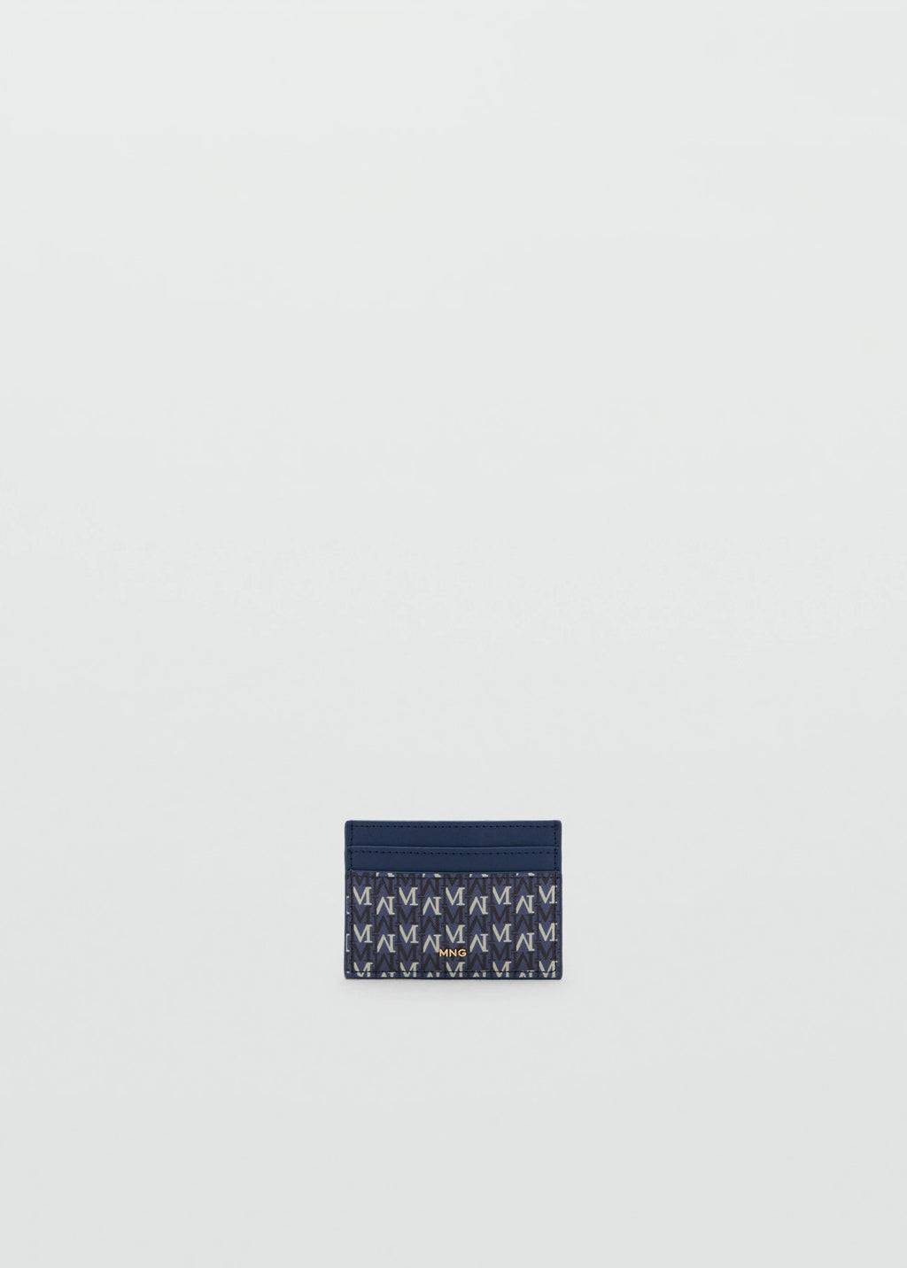 Card Holder With Printed Logo Navy