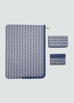 Card Holder With Printed Logo Navy