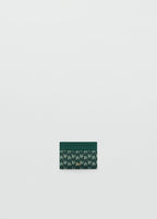 Card Holder With Printed Logo Green