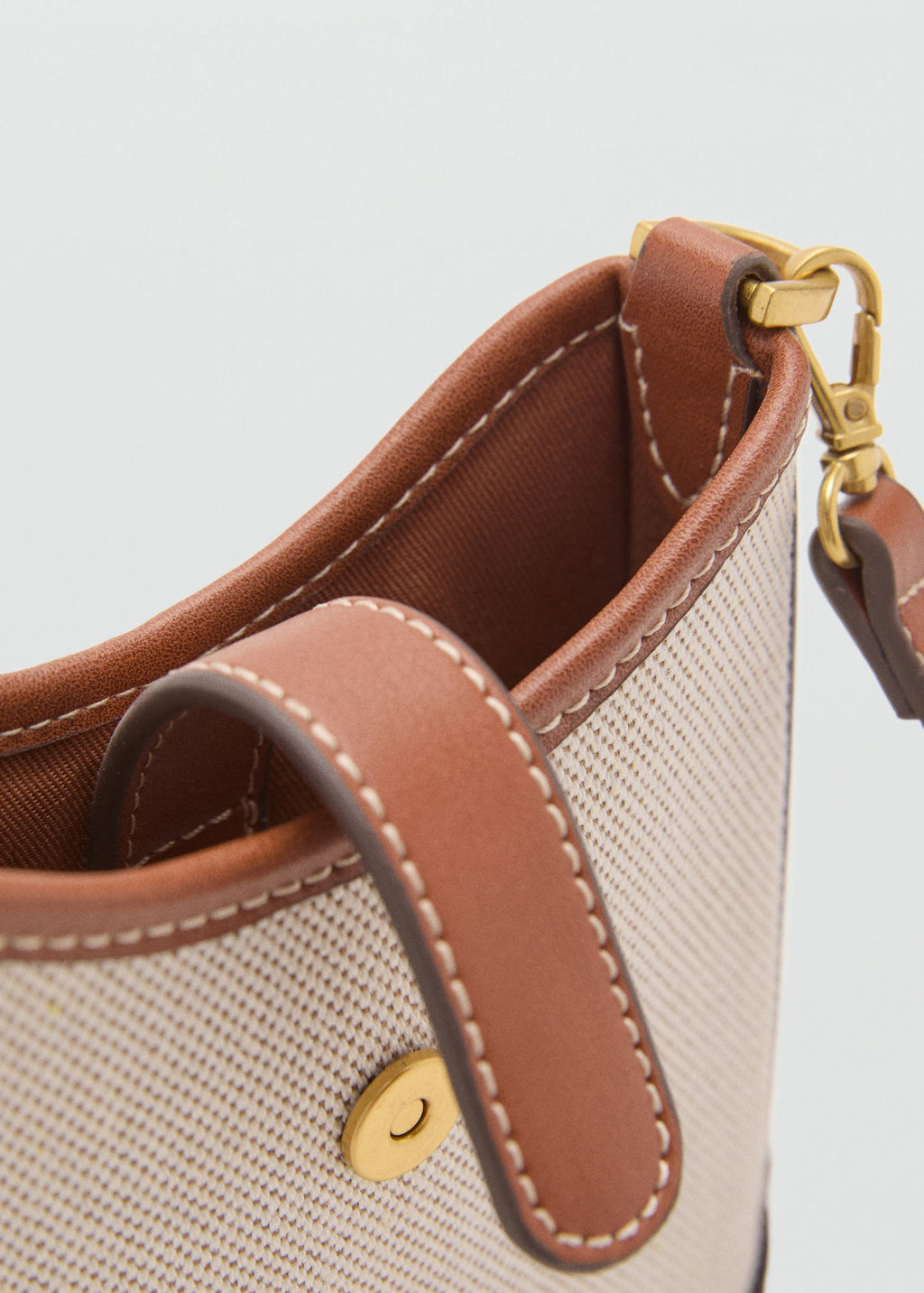 Canvas Crossbody Mobile Case Leather