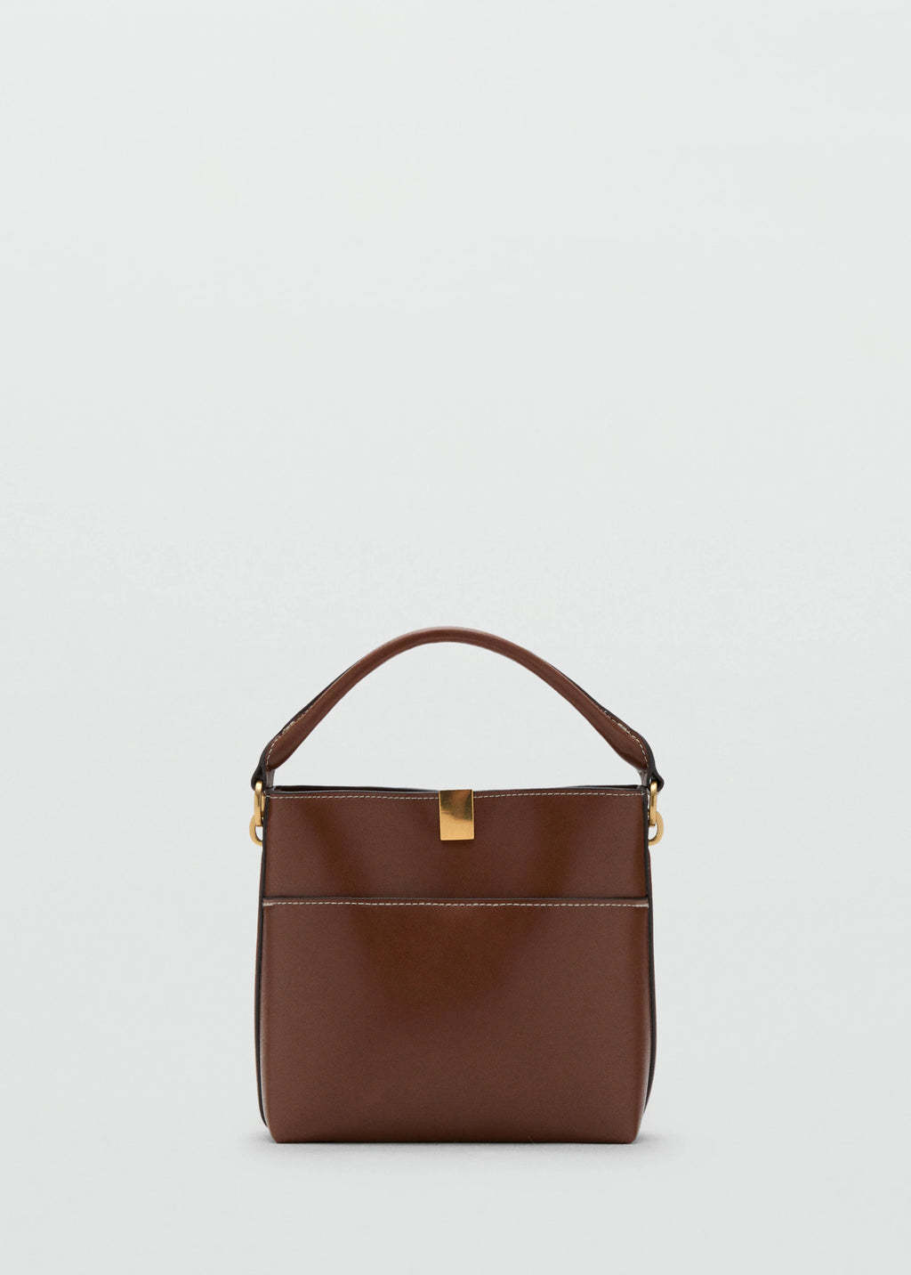 Bucket Bag With Metal Detail Leather