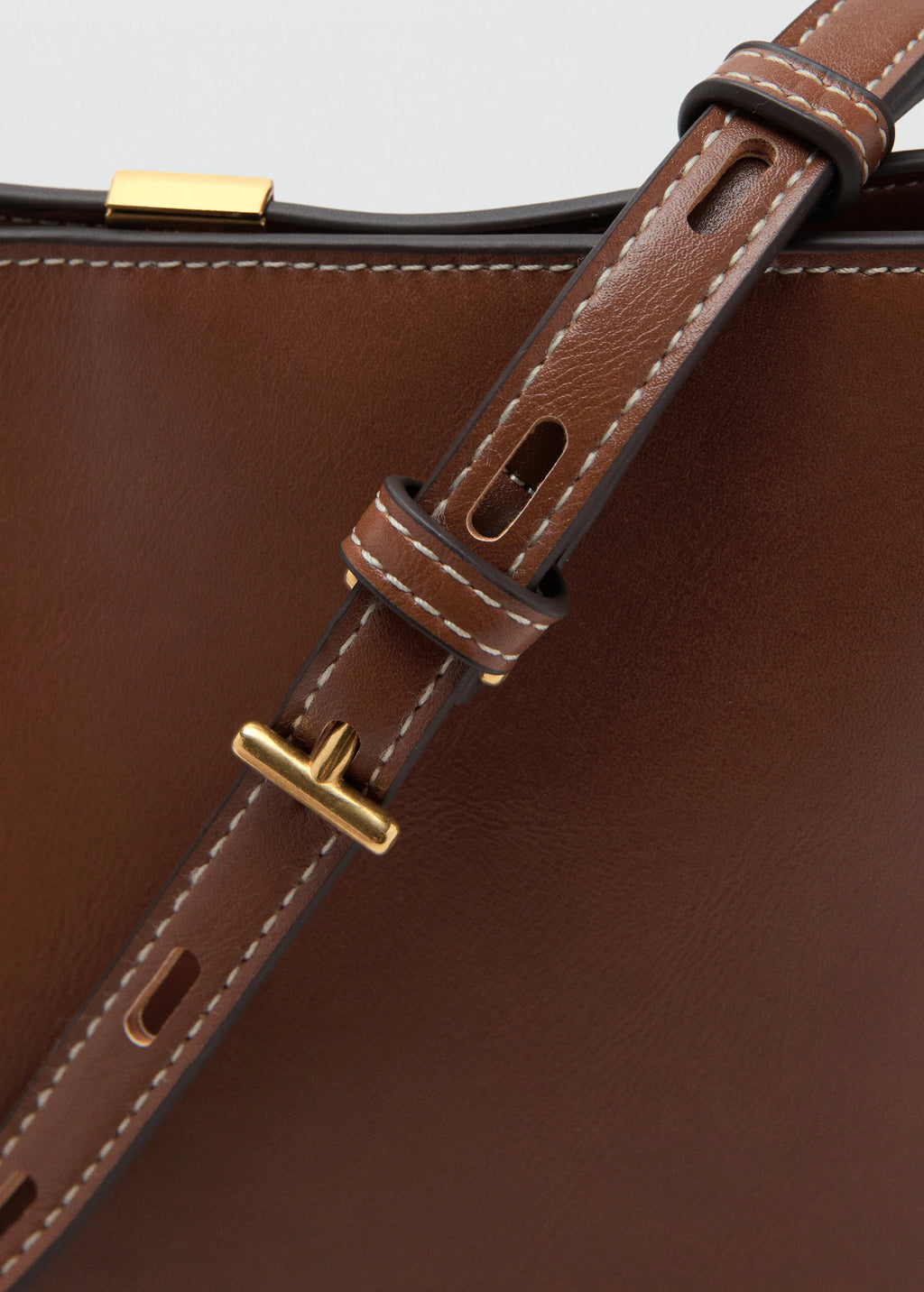 Bucket Bag With Metal Detail Leather