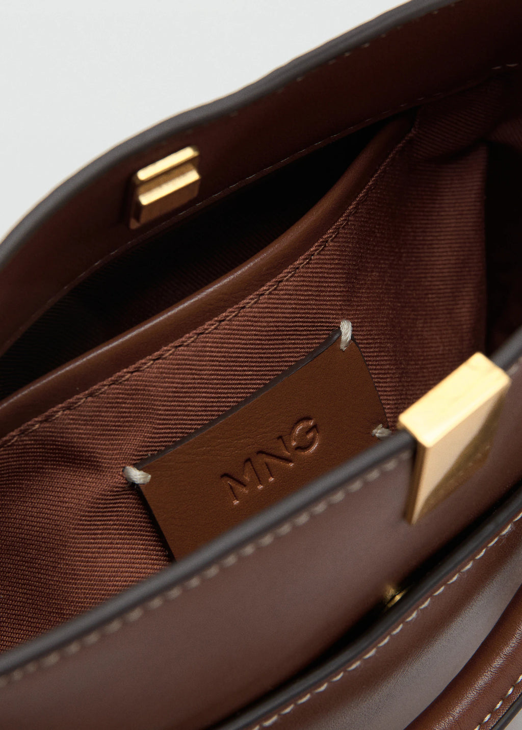 Bucket Bag With Metal Detail Leather