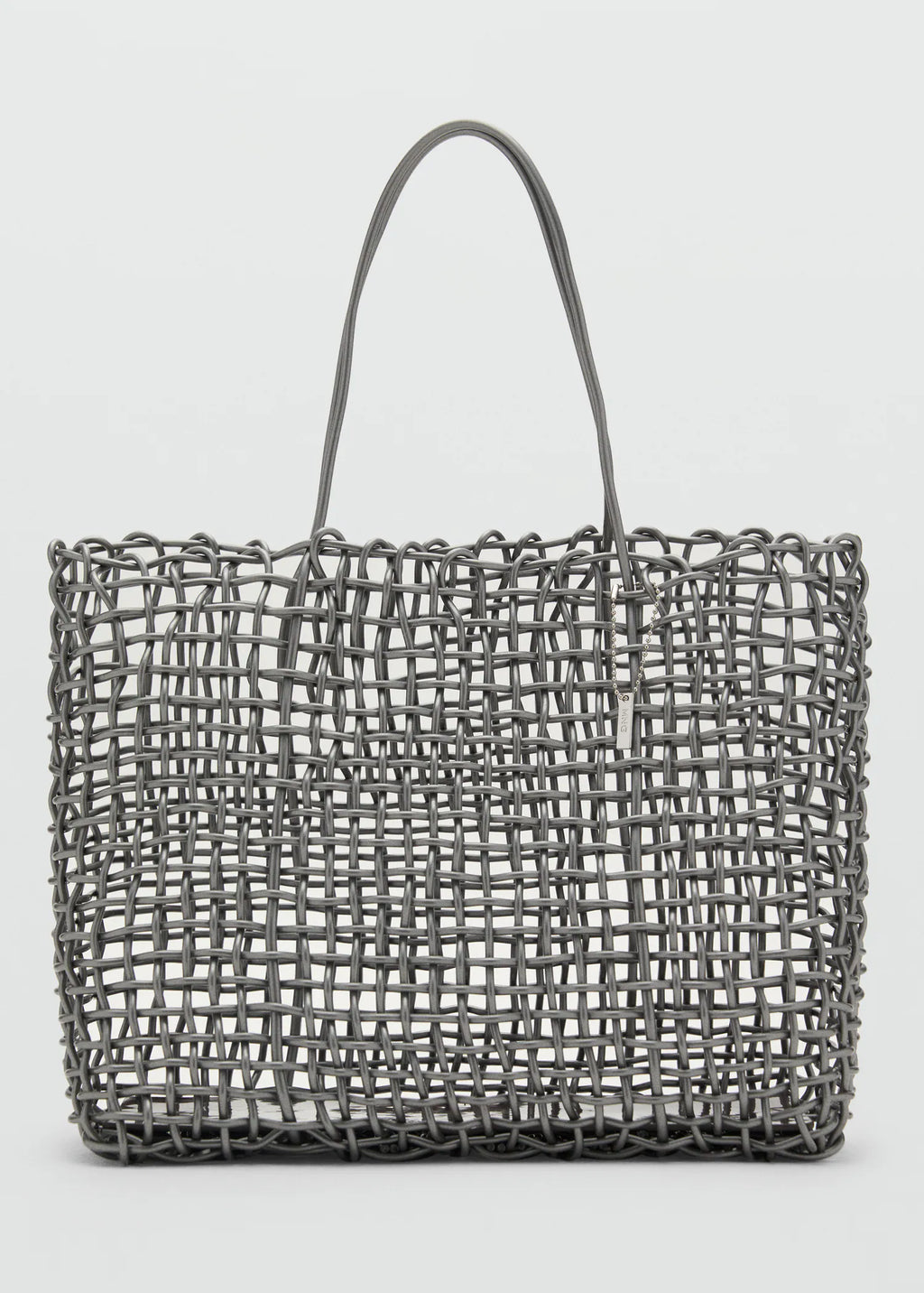 Braided Shoulder Bag Dark Silver