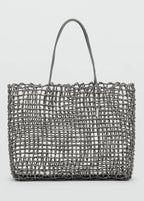 Braided Shoulder Bag Dark Silver