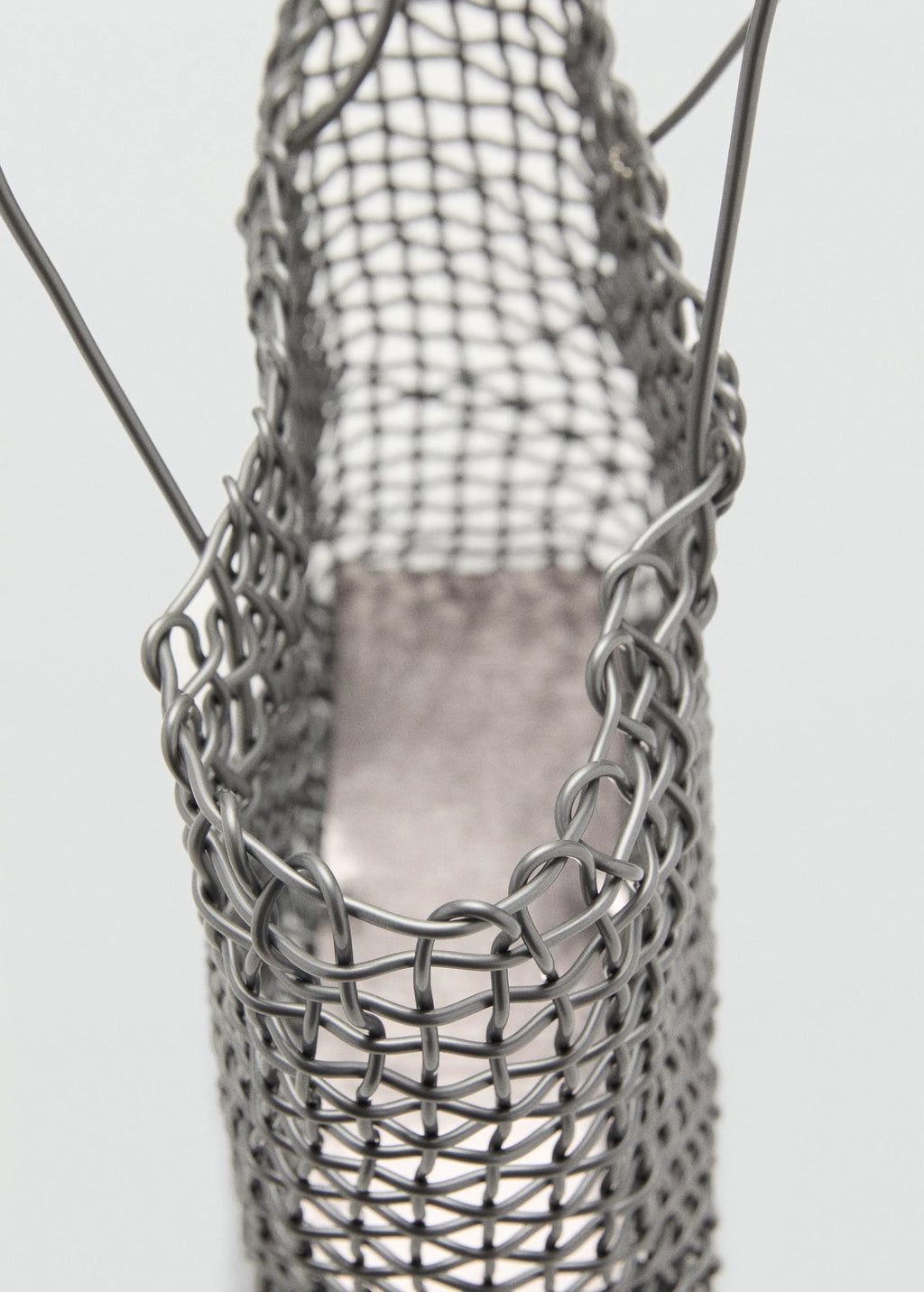 Braided Shoulder Bag Dark Silver