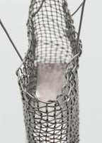 Braided Shoulder Bag Dark Silver